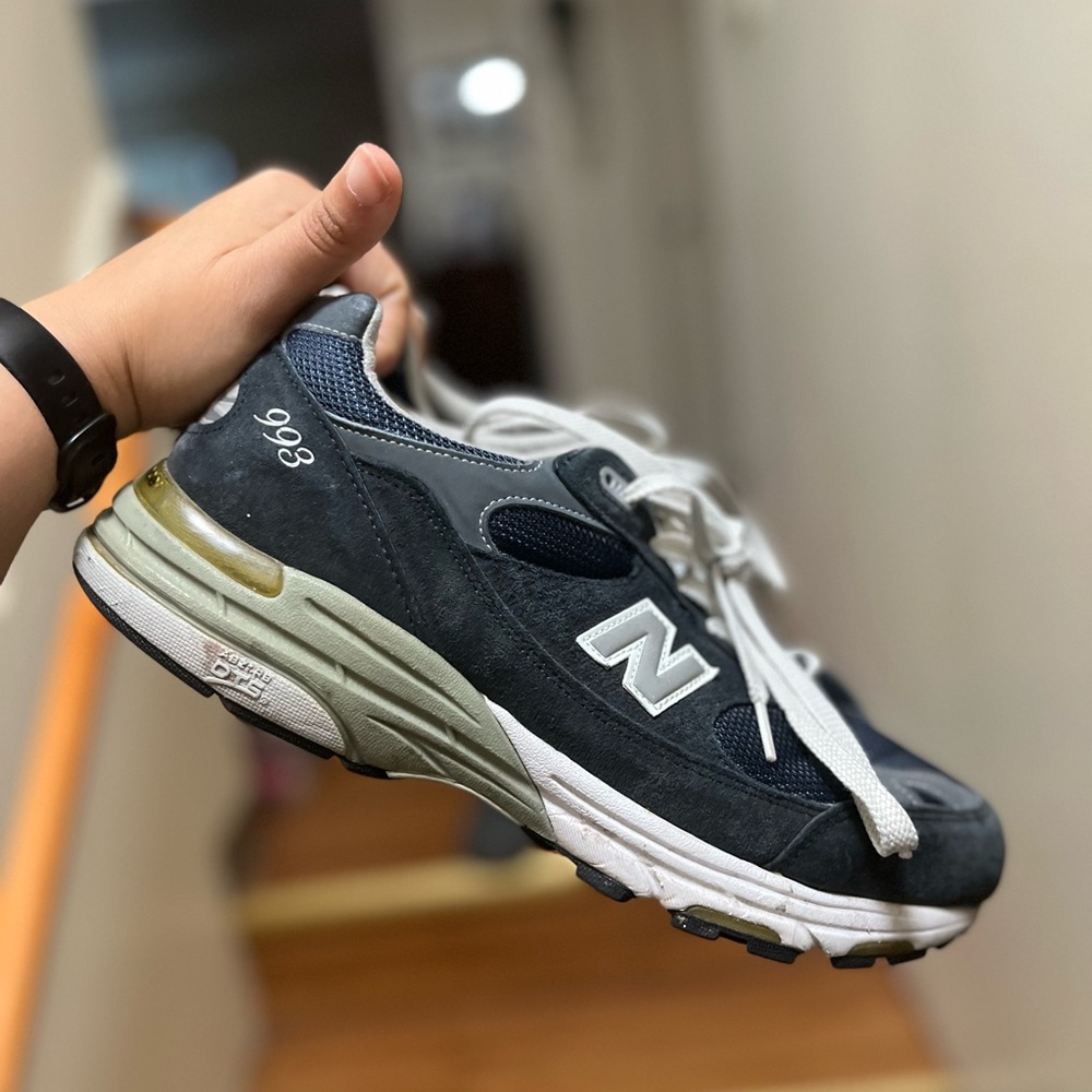 •NEW BALANCE• Mens 993 Heritage Air Force Navy Blue Grey Made In USA SIZE 9.5 4E - Picture 13 of 13